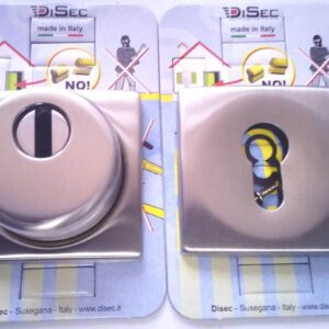 Захисна броненакладка врізна DiSec ВDS16K матовий хром (Італія)