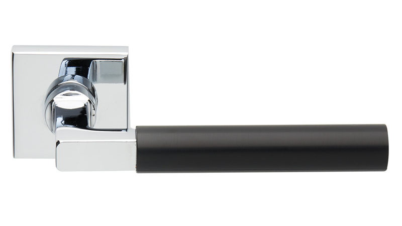 Ручка дверна на розетці ZOGOMETAL 2281 хром/чорний (Греція)