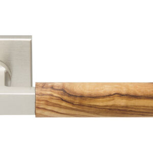 Ручка дверная на розетке ZOGOMETAL 2284 никель матовый (Греция)