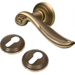 Дверна ручка Mandelli Lord 1021/Y - MBR з накладкою під євроциліндр матова бронза