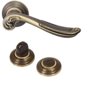 Дверна ручка Mandelli Lord 1021/R4 - MBR з накладкою WC матова бронза