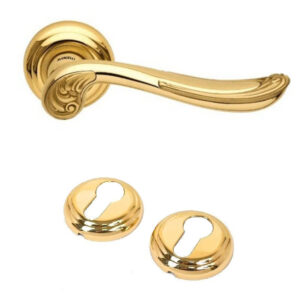 Дверна ручка Mandelli Lord 1021/Y - 04/03 з накладкою під євроциліндр латунь/стара бронза