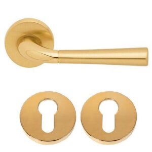 Дверна ручка Mandelli Start S101/Y - 03/04 з накладкою під євроциліндр латунь/стара бронза