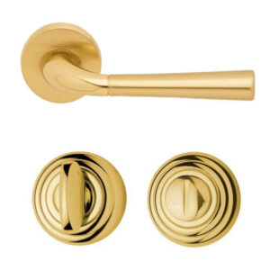 Дверна ручка Mandelli Start S101/R4 - 03/04 з накладкою WC латунь/стара бронза