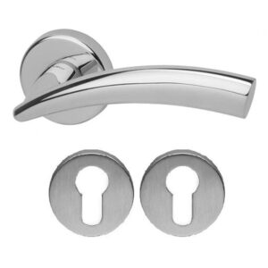 Дверна ручка Mandelli Nadir 771/Y - 26D з накладкою під євроциліндр матовий хром