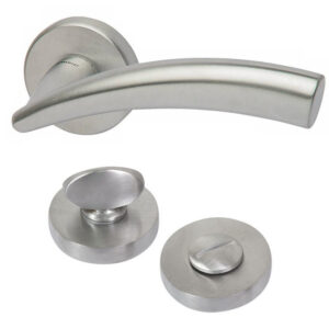 Дверна ручка Mandelli Nadir 771/R4 - 26D з накладкою WC матовий хром