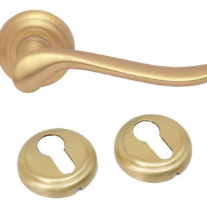 Дверна ручка Mandelli Rondo 691/Y - 04 з накладкою під євроциліндр матова латунь