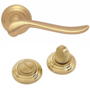 Дверна ручка Mandelli Rondo 691/R4 - 04 з накладкою WC матова латунь