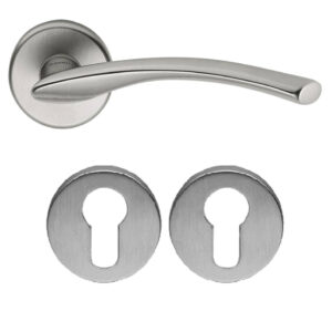 Дверна ручка Mandelli Zoom 351/Y - 26D з накладкою під євроциліндр хром/матовий хром (Італія)