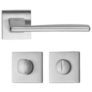 Дверна ручка Mandelli Link 1031/R4 - 26D з накладкою WC матовий хром