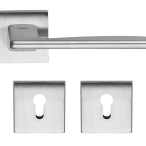 Дверна ручка Mandelli Link 1031/Y - 26D з накладкою під євроциліндр матовий хром