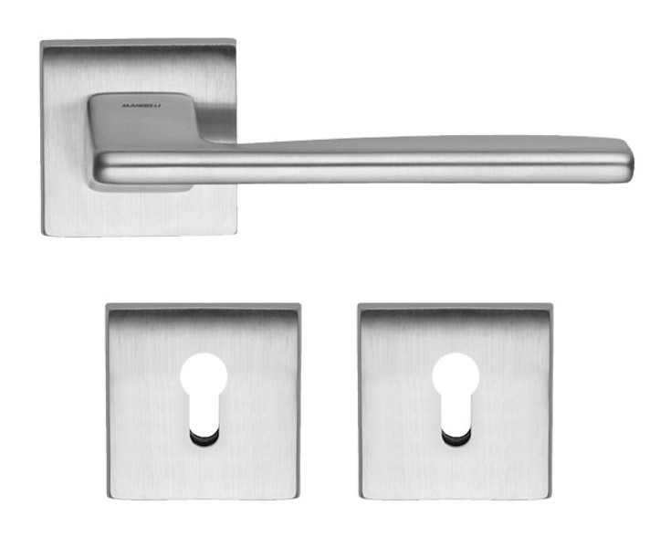 Дверна ручка Mandelli Link 1031/Y - 26D з накладкою під євроциліндр матовий хром