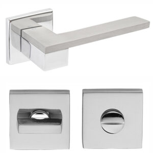 Дверна ручка DND by Martinelli ESA з накладкою WC хром/матовий хром