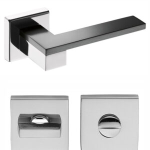 Дверна ручка DND by Martinelli ESA з накладкою WC хром/чорний