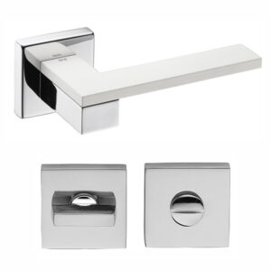 Дверна ручка DND by Martinelli ESA з накладкою WC хром/білий