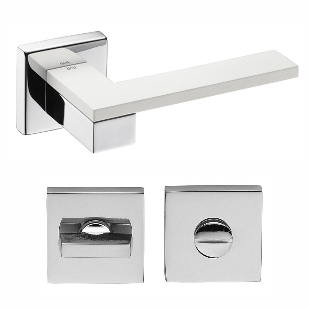 Дверна ручка DND by Martinelli ESA з накладкою WC хром/білий