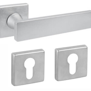 Дверна ручка DND by Martinelli HOLLY з накладкою під циліндр матовий хром