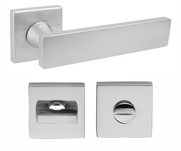 Дверна ручка DND by Martinelli HOLLY з накладкою WC матовий хром