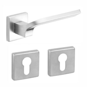 Дверна ручка DND by Martinelli JOY 02 з накладкою під циліндр матовий хром