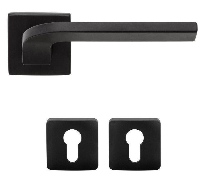 Дверна ручка DND by Martinelli JOY 02 з накладкою під циліндр чорний