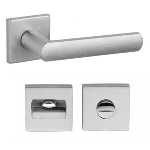 Дверна ручка DND by Martinelli LUCE 02 з накладкою WC матовий хром