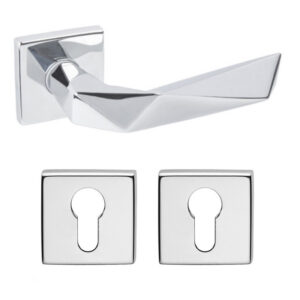 Дверна ручка DND by Martinelli LUXURY 02 з накладкою під циліндр хром