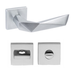 Дверна ручка DND by Martinelli LUXURY 02 з накладкою WC матовий хром