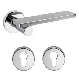 Дверна ручка DND by Martinelli MINIMA з накладкою під циліндр матовий хром