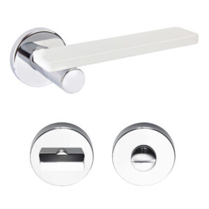 Дверна ручка DND by Martinelli MINIMA з накладкою WC хром/білий