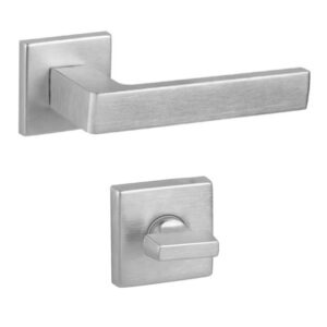 Дверна ручка DND by Martinelli QUATTRO 02-Z з накладкою WC матовий хром