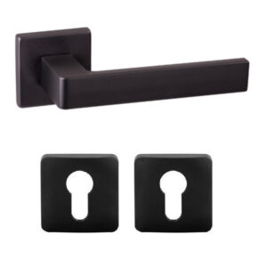 Дверна ручка DND QUATTRO 02-Z з накладкою під циліндр чорний