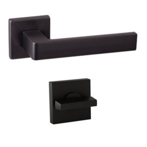 Дверна ручка DND by Martinelli QUATTRO 02-Z з накладкою WC чорний