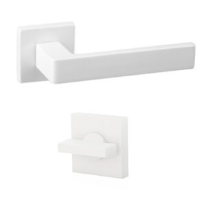 Дверна ручка DND by Martinelli QUATTRO 02-Z з накладкою WC білий