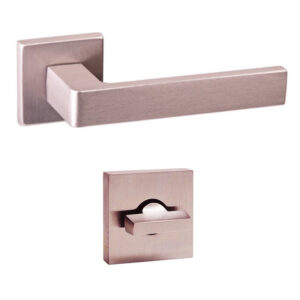 Дверна ручка DND by Martinelli QUATTRO 02-Z з накладкою WC матовий нікель