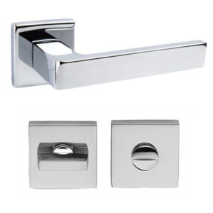 Дверна ручка DND by Martinelli QUATTRO 02-Z з накладкою WC хром