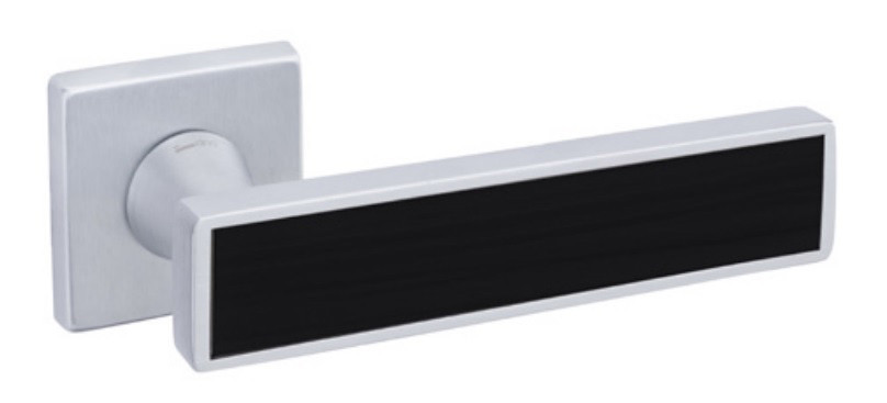 Дверна ручка DND by Martinelli SOCHIC L 02 матовий хром/чорний вкладиш