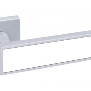 Дверна ручка DND by Martinelli SOCHIC L 02 матовий хром/білий вкладиш