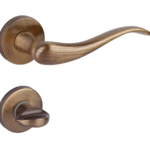 Дверна ручка DND by Martinelli AIRONE з накладкою WC блискуча бронза