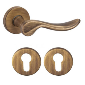 Дверна ручка DND by Martinelli CLASSIC 571/12Y-OGH з накладкою під циліндр матова бронза