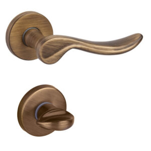 Дверна ручка DND by Martinelli CLASSIC 571/12T-OGH з накладкою WC матова бронза