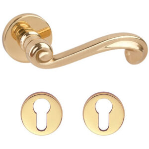 Дверна ручка DND by Martinelli LADY з накладкою під циліндр полірована латунь