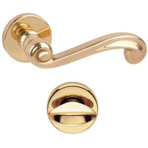 Дверна ручка DND by Martinelli LADY з накладкою WC полірована латунь