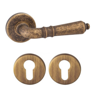 Дверна ручка DND by Martinelli DANIELA з накладкою під циліндр антична оздоблення