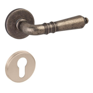 Дверна ручка DND by Martinelli DANIELA з накладкою під циліндр античне залізо