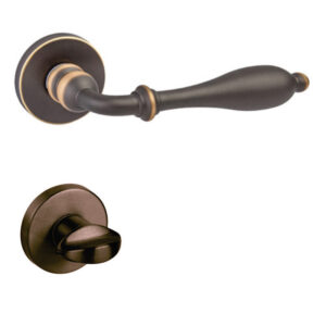 Дверна ручка DND by Martinelli LIRICA 806/12T-BSS з накладкою WC темна бронза