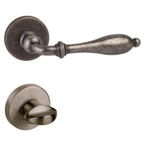 Дверна ручка DND by Martinelli LIRICA 806/12T-FAN з накладкою WC античне залізо