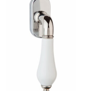 Віконна ручка DND by Martinelli MONICA полірований нікель/білий фарфор