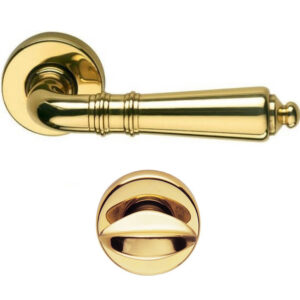 Дверна ручка DND by Martinelli DANIELA з накладкою WC полірована латунь