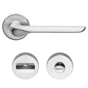 Дверна ручка DND by Martinelli CHOP з накладкою WC матовий хром