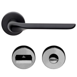 Дверна ручка DND by Martinelli CHOP з накладкою WC чорний